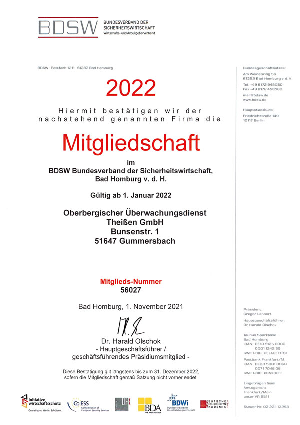 <i>Zertifikat BdsW 2022</i>